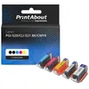 Image de Cartouche compatible Canon PGI-520/CLI-521 BK/CMYK - 5 couleurs - Multipack