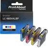 Image de Cartouche compatible Brother LC-980VALBP - 4 couleurs - Multipack