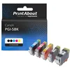 Image de Cartouche compatible Canon PGI-5BK - 5 couleurs - Multipack
