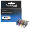 Image de Cartouche compatible Brother LC-970VALBP - 4 couleurs - Multipack