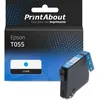 Image de Cartouche compatible Epson T055 (C13T055240) - Cyan