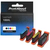 Image de Cartouche compatible Lexmark 100XL (14N1068E) - 4 couleurs - Grande capacité - Multipack
