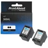 Image de Cartouche compatible HP 300XL (D8J43AE) - Pack de 2 - Noir - Grande capacité - Multipack