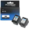 Image de Cartouche compatible HP 301XL (D8J45AE) - pack de 2 - Noir - Grande capacité - Multipack