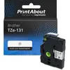 Image de Ruban compatible Brother TZe-131 - (12 mm) - Noir sur transparent