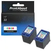 Image de Cartouche compatible HP 22 (C9352AE) - 3-couleurs - Multipack