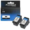Image de Cartouche compatible HP 339 (C9504EE) - pack de 2 - Noir - Multipack