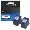 Image de Cartouche compatible HP 57 (C6657AE) - 3-couleurs - Multipack