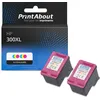 Image de Cartouche compatible HP 300XL (CC644EE) - pack de 2 - 3 couleurs - Grande capacité - Multipack