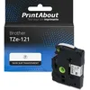 Image de Ruban compatible Brother TZe-121 - (9 mm) - Noir sur transparent