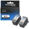 Image de Cartouche compatible Canon PG-37 / CL-38 - Noir + 3 couleurs - Multipack