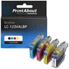 Image de Cartouche compatible Brother LC-123VALBP - 4 couleurs - Multipack