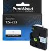 Image de Ruban compatible Brother TZe-233 - (12 mm) - Bleu sur blanc