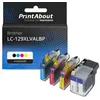 Image de Cartouche compatible Brother LC-129XLVALBP - 4 couleurs - Grande capacité - Multipack