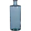 Image de Vase bouteille en verre recyclÃ© bleu H40