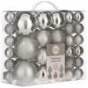 Image de Boules de noÂ¿l en plastique argent - 46 piÂ¿ces
