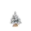 Image de Sapin de noÃ«l artificiel effet givre avec toile de jute H60