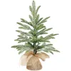 Image de Sapin de noÃ«l artificiel effet givre avec toile de jute H45