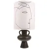 Image de Hk Living - Abat Jour Printed Faces ModÃ¨le L 42 X Ã36 Cm - Beige