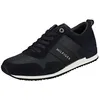 Image de Tommy Hilfiger Iconic Leather Suede Mix Runner - Hommes Baskets Sneakers Chaussures Noir Fm0fm00924-403 - 47