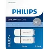 Image de Philips USB 2.0 32Go / GB Snow Edition gris 2-Pack