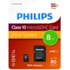 Image de Philips FM08MP45B/10 Carte mÃ©moire Micro SD Classe 10 8 Go