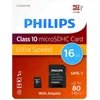 Image de Carte microSDHC Philips FM16MP45B/00 16 Go Class 10 1 pc(s)