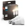 Image de Ampoule ConnectÃ©e Led Philips Hue White E27 9.5w (Ãquivalent 75w) 1050lm - Pack De 2