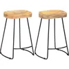 Image de Vidaxl Tabourets De Bar Gavin Lot De 2 Bois De Manguier Massif