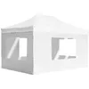 Image de Vidaxl Tente De RÃ©ception Pliable Avec Parois Aluminium 4,5x3 M Blanc