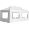 Image de Vidaxl Tente De RÃ©ception Pliable Avec Parois Aluminium 6 X 3 M Blanc