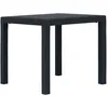Image de Table De Jardin Anthracite 79x79x72cm Plastique Aspect De Rotin