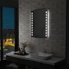 Image de vidaXL Miroir mural Ã  LED pour salle de bains 60x80 cm
