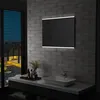 Image de vidaXL Miroir mural Ã  LED de salle de bain et capteur tactile 80x60 cm