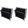 Image de vidaXL Trieuses Ã  linge avec sacs 2 pcs Noir et Gris