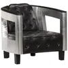 Image de Fauteuil En Style D'aviation Noir Cuir VÃ©ritable