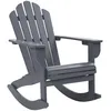 Image de vidaXL Chaise Ã  bascule de jardin Bois Gris