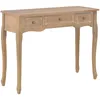 Image de Table De Console Et Coiffeuse Avec 3 Tiroirs Marron