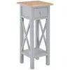 Image de vidaXL Table d'appoint Gris 27 x 27 x 65,5 cm Bois