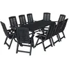 Image de Ensemble De Salle Ã Manger De Jardin 11pcs Plastique Anthracite Vidaxl Vidaxl