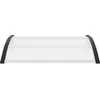 Image de Vidaxl Auvent De Porte Noir Et Transparent 120x75 Cm Pc