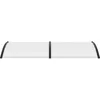 Image de Vidaxl Auvent De Porte Noir Et Transparent 240x75 Cm Pc