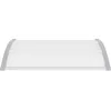 Image de Vidaxl Auvent De Porte Gris Et Transparent 120x75 Cm Pc