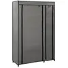 Image de vidaXL Garde-robe pliable Gris 110x45x175 cm Tissu