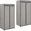 Image de 2 pcs Garde-robes Gris 75x50x160 cm - VidaXL