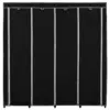 Image de Armoires VidaXL  Garde-robe  avec 4 compartiments Noir 175x45x170 cm P31600328