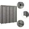 Image de vidaXL Garde-robe avec 4 compartiments Gris 175x45x170 cm