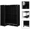 Image de vidaXL Garde-robe d'angle Noir 130x87x169 cm