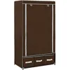 Image de vidaXL Garde-robe Marron 87x49x159 cm Tissu