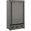 Image de vidaXL Garde-robe Gris 87 x 49 x 159 cm Tissu
